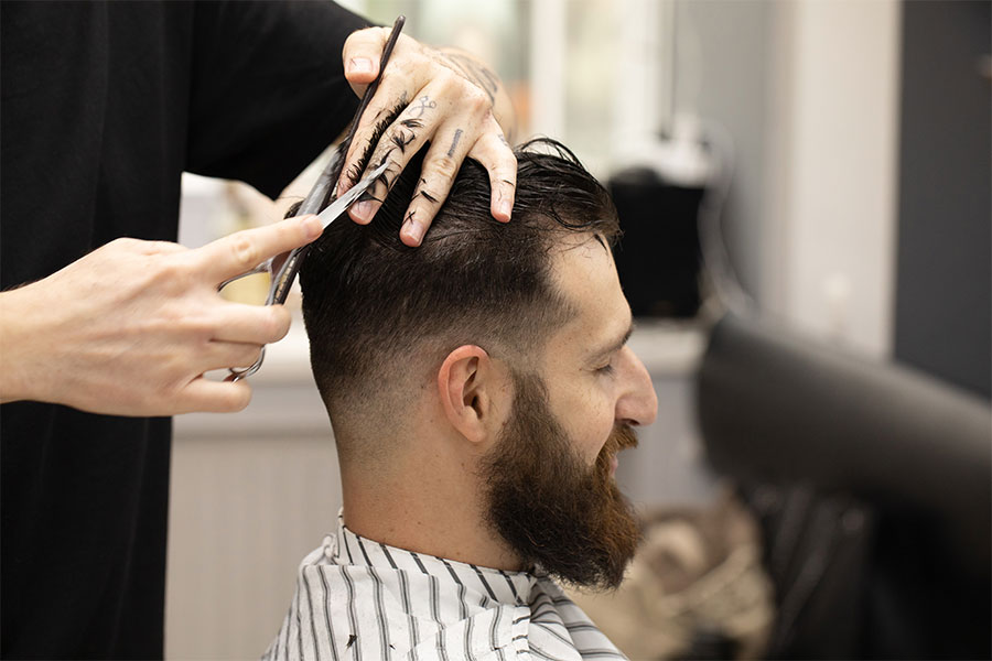 Man Getting Haircut