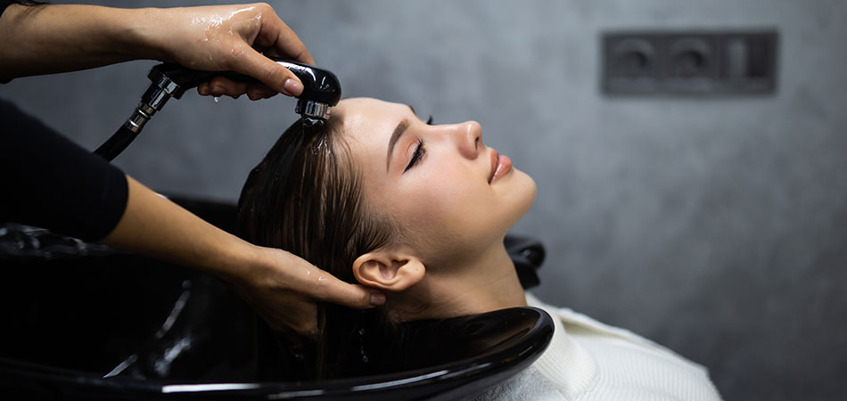 Woman Getting Hair Washed